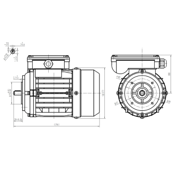Silnik elektryczny jednofazowy 0,09kW 2800 obr/min. 56B14